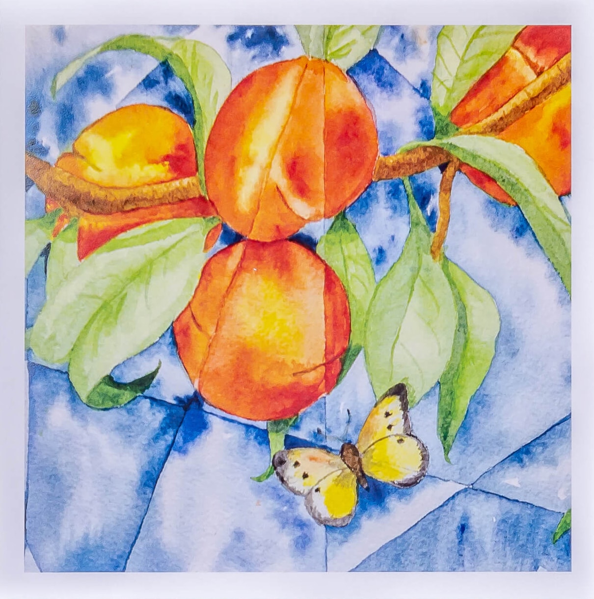 Peaches and a Butterfly